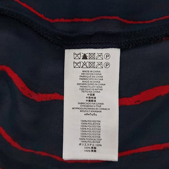 Michael Kors Women's Blouse Size Large Navy - Picture 10 of 10